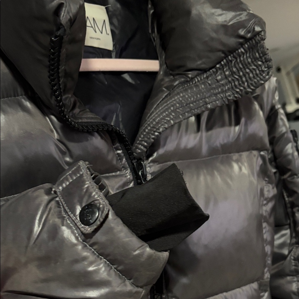 Sam Metallic Gray Puffer Jacket - image 5